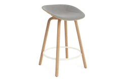 - Mat Barstool 65 cm Front Upholstery Hemp Beech/Cream - Remix 133*Normann Copenhagen New