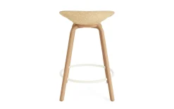 - Mat Barstool 65 cm Front Upholstery Hemp Beech/Cream - Remix 133*Normann Copenhagen New