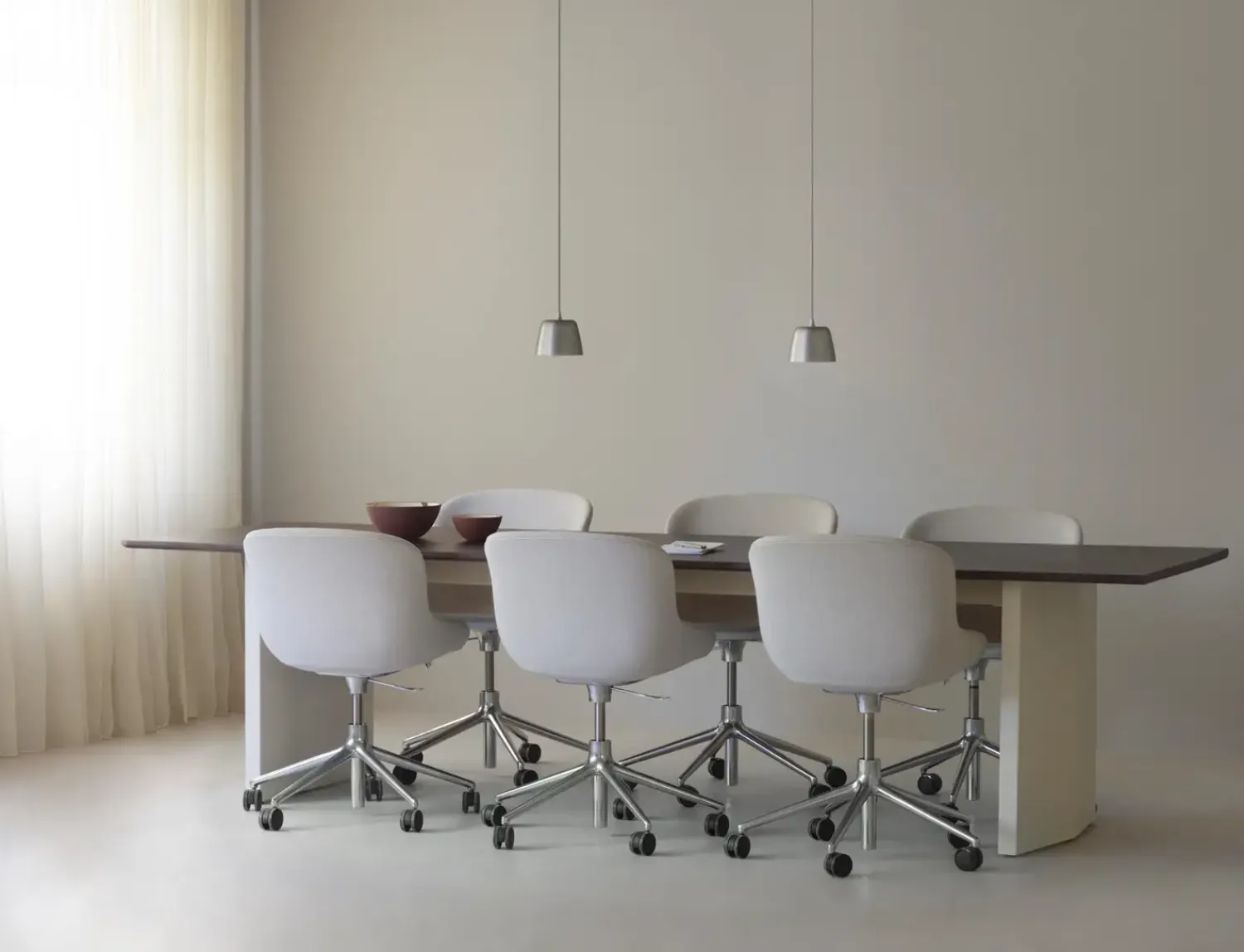 - Panel Table 90 x 300 cm Cream - mørkebrun*Normann Copenhagen Clearance