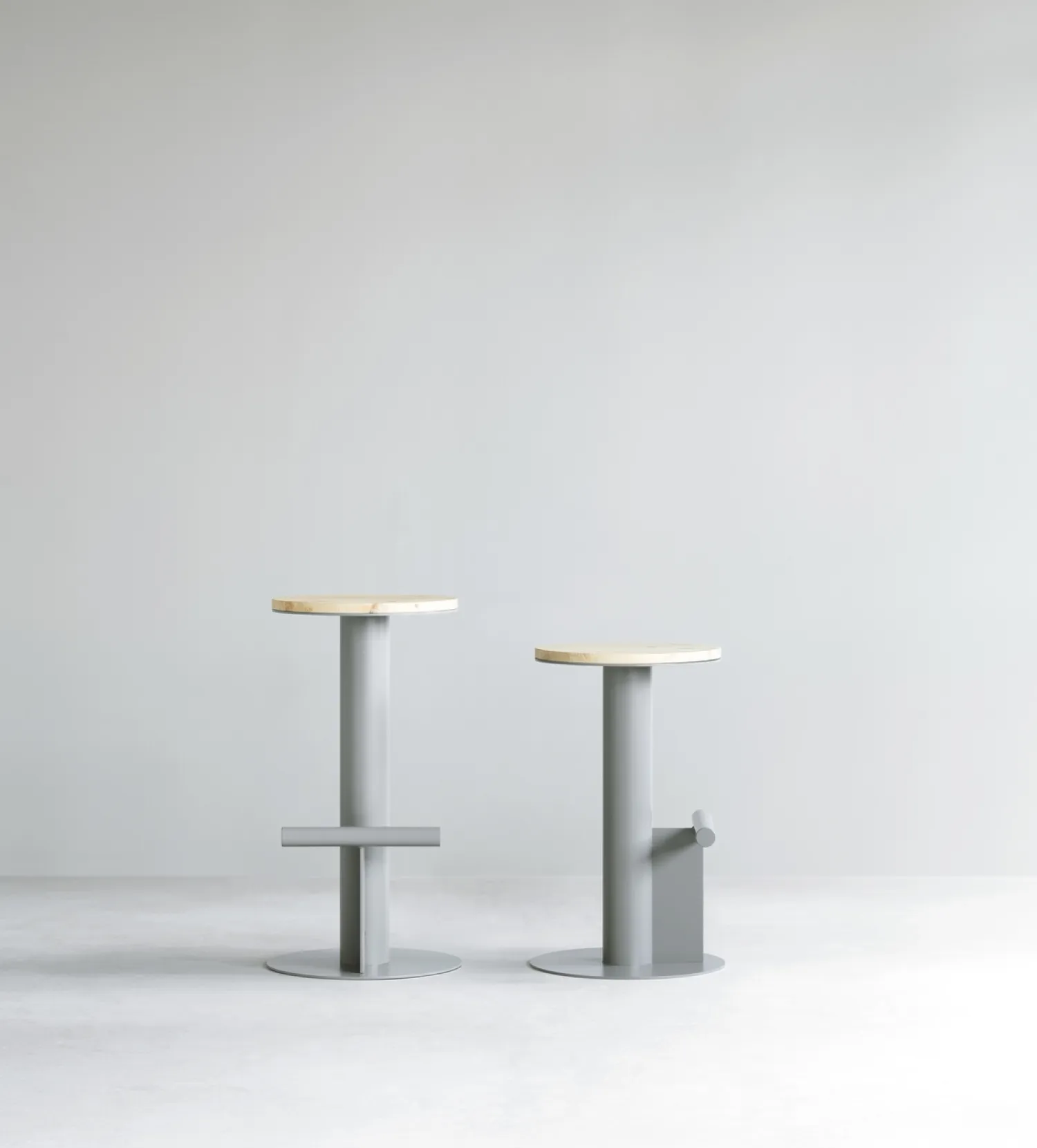 - Pole Barstool 75 cm - Pine/Grey^Normann Copenhagen Online