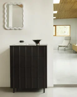 - Rib kommode m. 4 skuffer - sort*Normann Copenhagen Discount