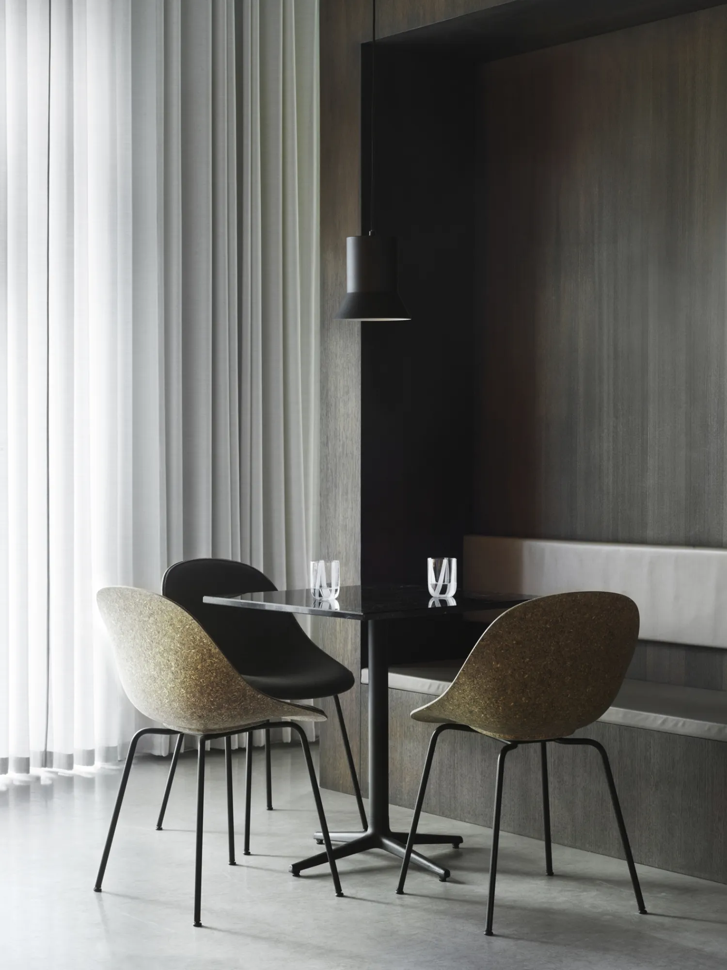 - Spisebordsstol - Mat Chair - Seaweed - Sort/Stål^Normann Copenhagen Best