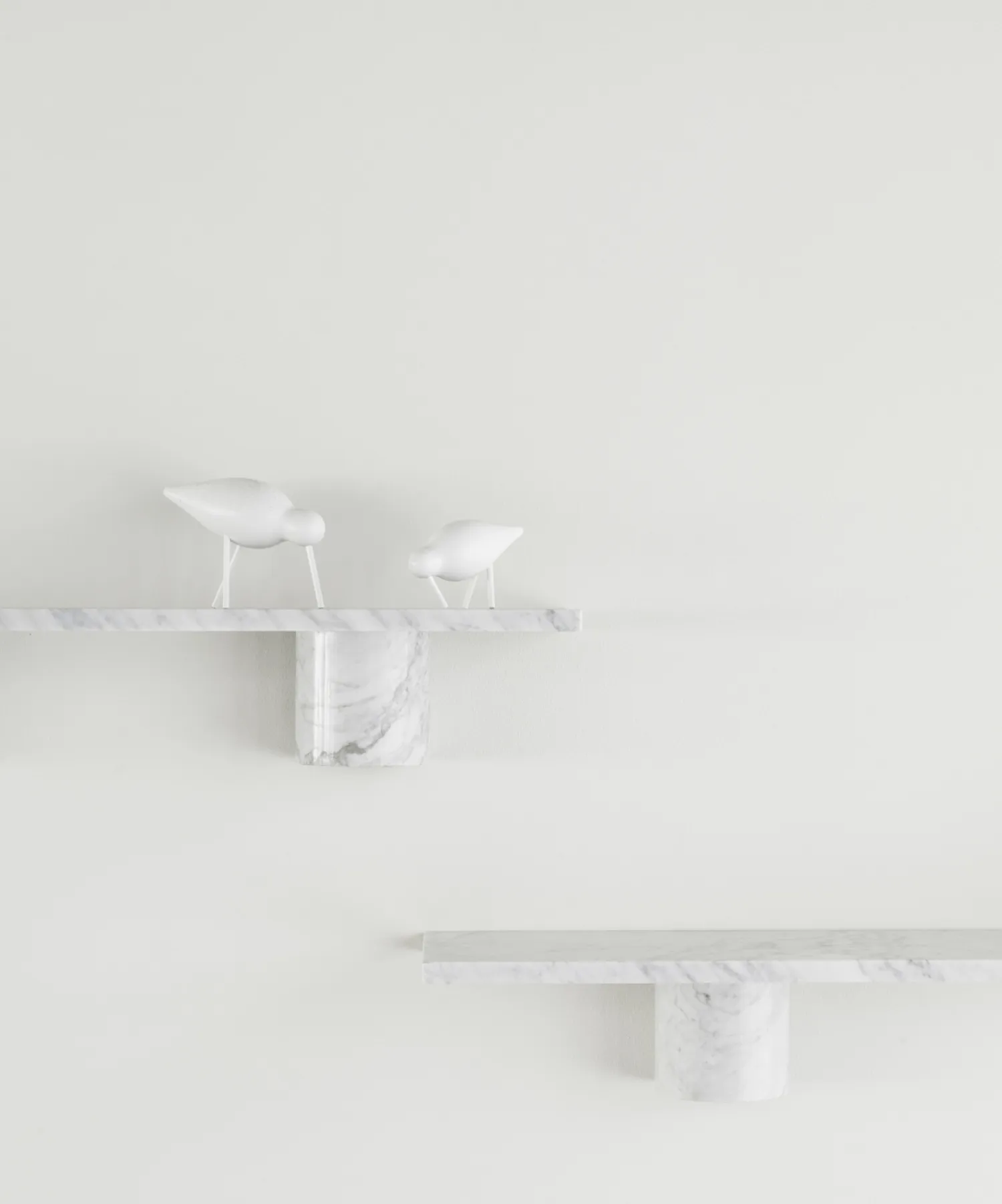 - Sten Hylde - 120 cm - hvid marmor*Normann Copenhagen Discount