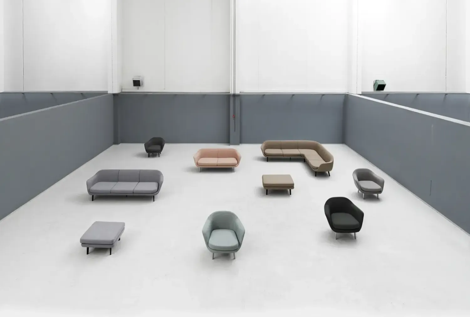 - Sum Modular Sofa 710 Pouf Large Black Alu*Normann Copenhagen Online