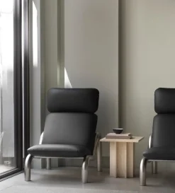 - Tube Lounge Chair - sort læder - Ultra^Normann Copenhagen Best