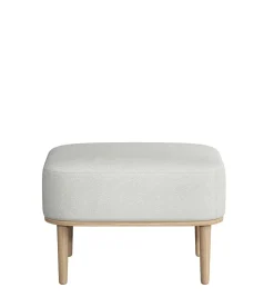 - Fodskammel - Serena - Silver Grey/Lys Grå og Natur Eg*NovoForm Online