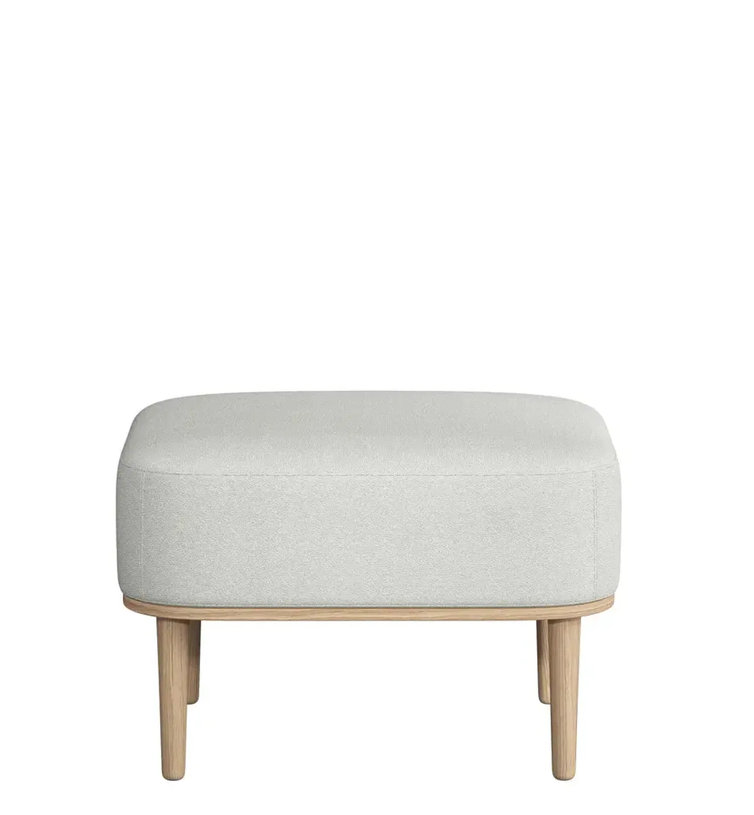 - Fodskammel - Serena - Silver Grey/Lys Grå og Natur Eg*NovoForm Online