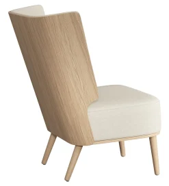 - Lounge Chair - Serena - Sweet Vanilla/Hvid og Natur Eg*NovoForm Hot