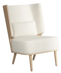 - Lounge Chair - Serena - Nubbio White/Hvid og Natur Eg*NovoForm Online