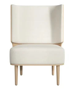 - Lounge Chair - Serena - Nubbio White/Hvid og Natur Eg*NovoForm Online