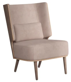 - Lounge Chair - Serena - Dusty Rose og Mørk Eg*NovoForm Outlet
