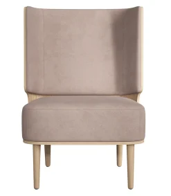 - Lounge Chair - Serena - Dusty Rose/Rosa og Natur Eg^NovoForm Online