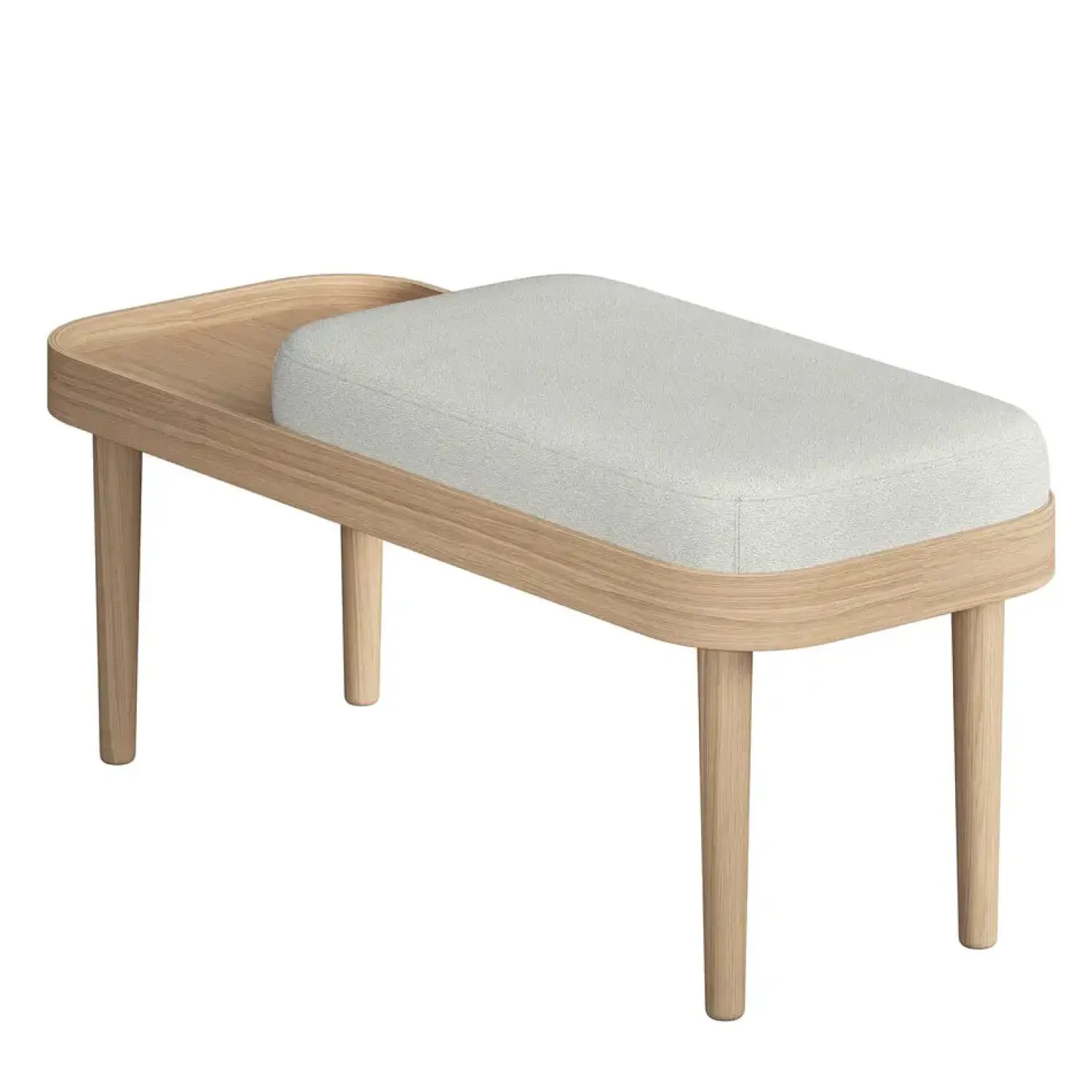 - Serena Bænk - Silver Grey/Lys grå - Natur eg^NovoForm Online