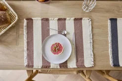 - Dækkeservietter - Toppu - 2 stk. - Brun/Hvid*OYOY Sale