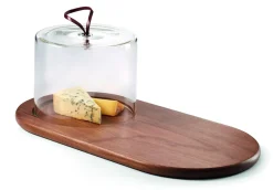 - Walnut cheese board with glass cover*Philippi Best
