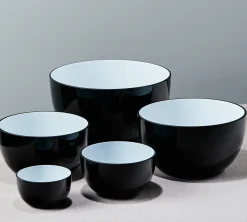 - Skål glas 26 cm - SORT^Piet Hein