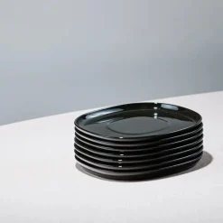 - Superellipse tallerken flad 20 * 24 - SORT - med plateau^Piet Hein New