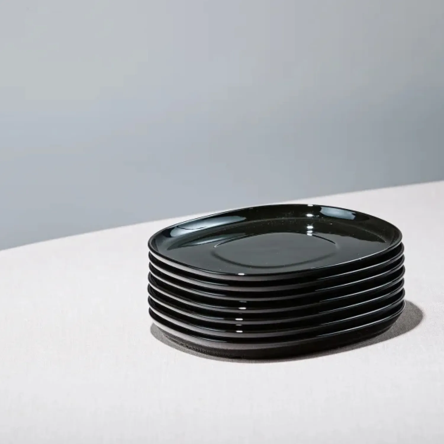 - Superellipse tallerken flad 20 * 24 - SORT - med plateau^Piet Hein New