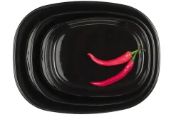 - Superellipsefad porcelain 27*35*7,5 cm HØJ/Sort*Piet Hein Clearance