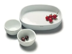 - Superellipsefad porcelain 19*25*6,5 cm - HVID HØJ*Piet Hein Best