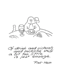 - Vandglas m. gruk: Husk at elske.. + Af mad på fad...*Piet Hein Online