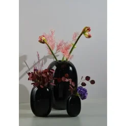 - Vase glas 25 cm - SORT-OPAL*Piet Hein Clearance