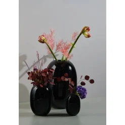 - Vase glas 20 cm - SORT-OPAL*Piet Hein Outlet