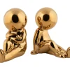 - Bookend Joey ceramic gold plated, Set of 2pcs*Present time Sale