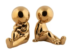 - Bookend Joey ceramic gold plated, Set of 2pcs*Present time Sale
