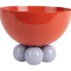 - Bowl Double Funky large bright red w. soft purple*Present time Discount