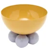 - Bowl Double Funky medium bright yellow w. soft purple^Present time