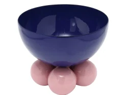 - Bowl Double Funky medium cobalt blue w. soft pink^Present time Best