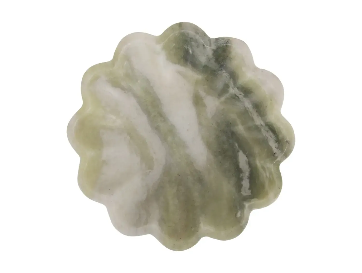 - Bowl Flower marble himalayan green*Present time Sale