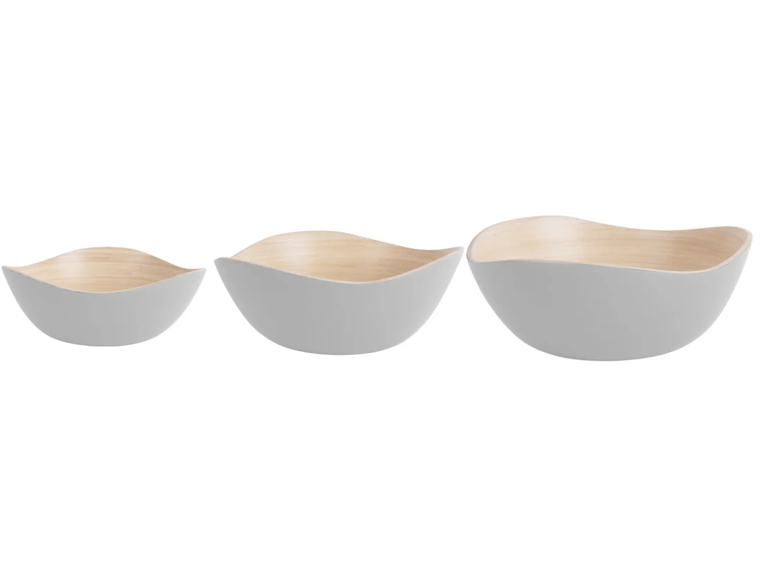 - Bowl set Puro Organic bamboo white^Present time Online
