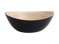- Bowl set Puro Oval bamboo black^Present time Clearance