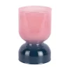 - Candle holder Variado Colores faded pink w. dark blue*Present time Discount