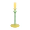 - Candle holder Duo Colores medium soft yellow w. retro green^Present time Hot