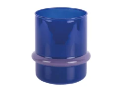 - Candle holder Animado Anillo cobalt blue w. soft purple*Present time