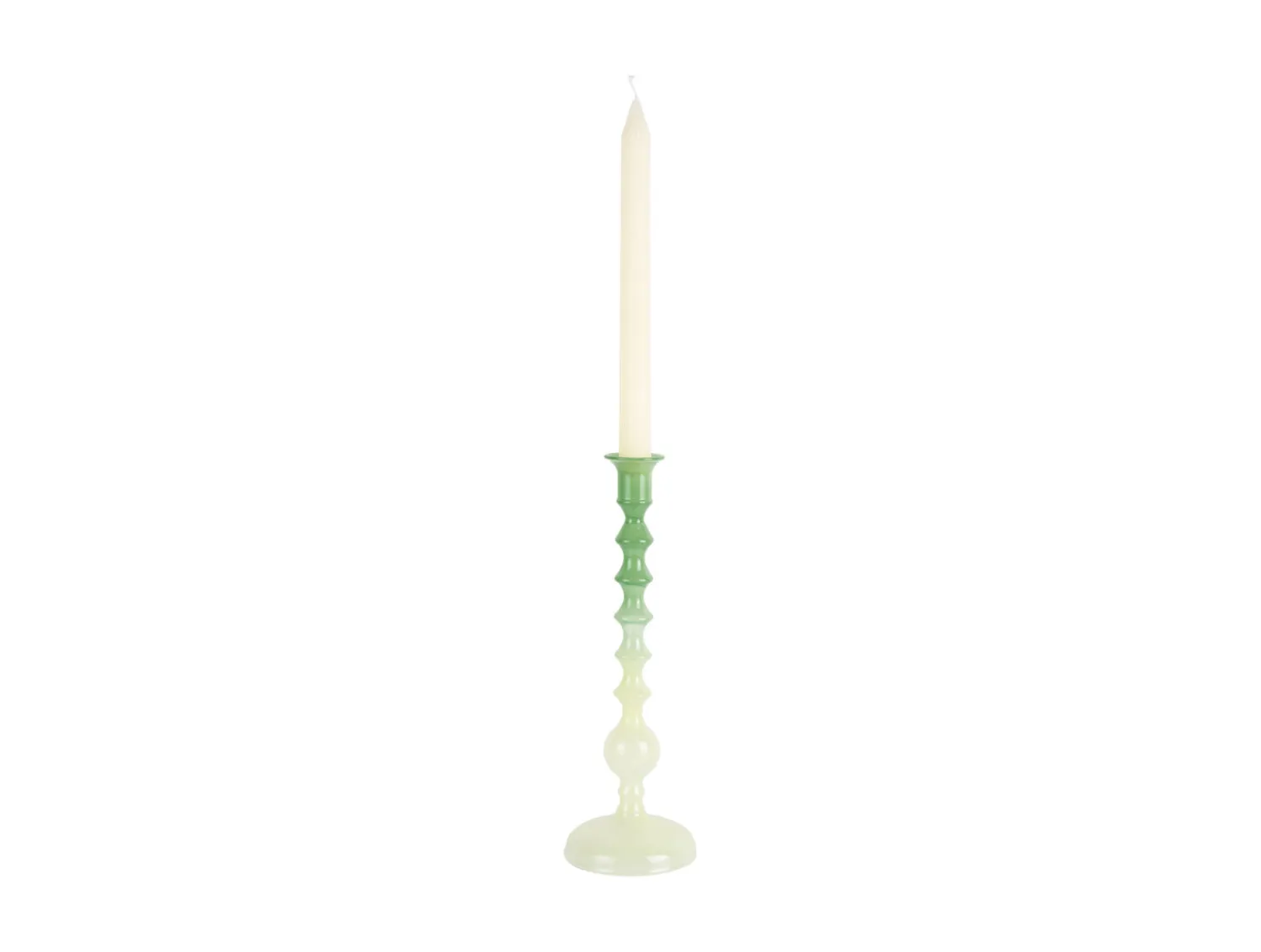 - Candle holder Grato Mecer large retro green to soft green^Present time New