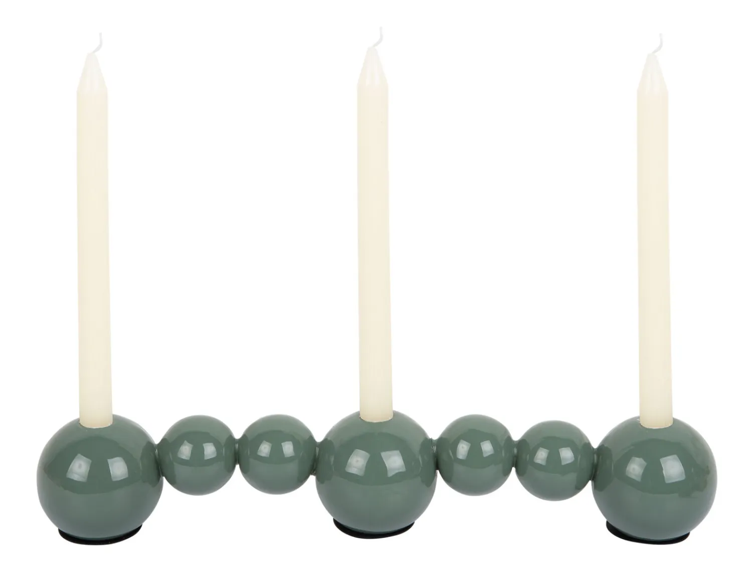 - Candle holder Bubbles straight enamel jungle green*Present time Clearance