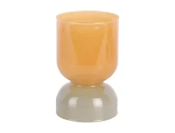 - Candle holder Variado Colores ochre yellow w. grayed jade*Present time Online