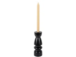- Candle holder Modelar Medium mango wood black*Present time Online