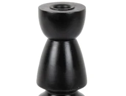 - Candle holder Modelar Medium mango wood black*Present time Online