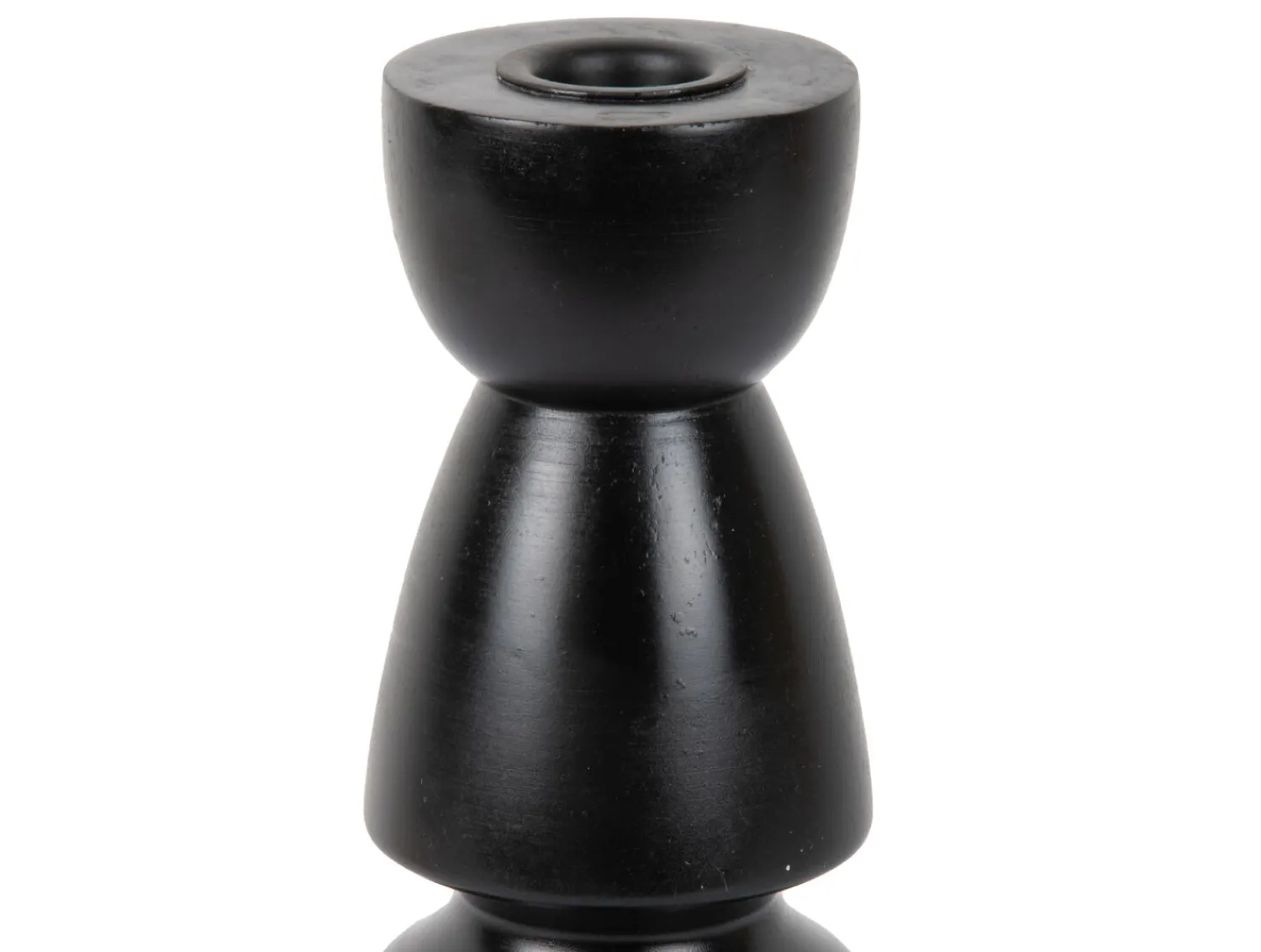 - Candle holder Modelar Medium mango wood black*Present time Online