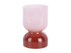 - Candle holder Variado Colores soft pink w. red ochre*Present time