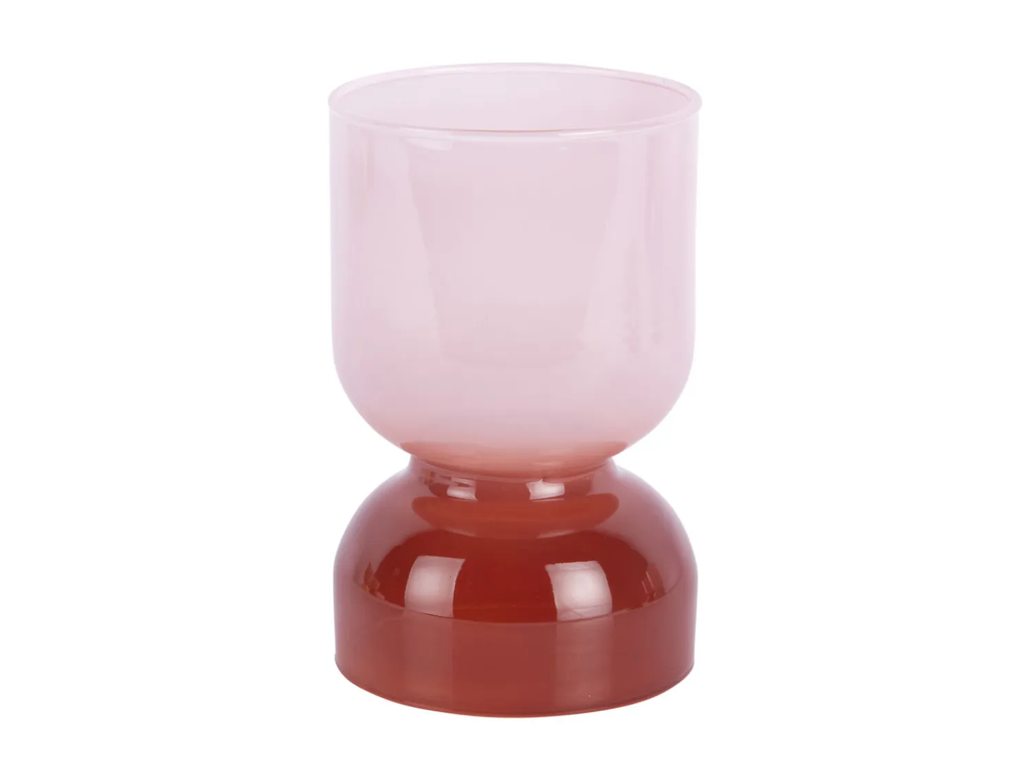 - Candle holder Variado Colores soft pink w. red ochre*Present time