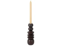 - Candle holder Formado Large mango wood walnut lacquer*Present time Online