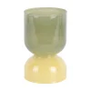 - Candle holder Variado Colores jungle green w. soft yellow*Present time Online