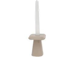 - Candle holder Roca small warm grey^Present time Sale