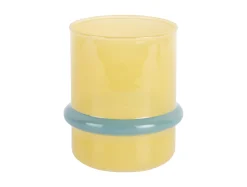 - Candle holder Animado Anillo mango yellow w. soft blue*Present time Best